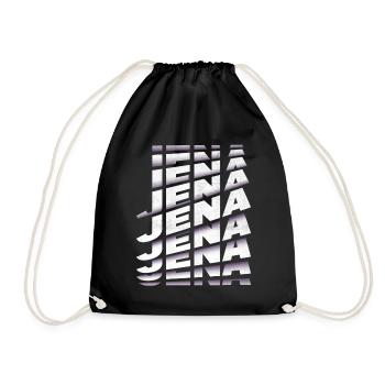Jena Germany City Font Skyline Home - Drawstring Bag - black - Front