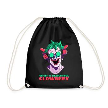 What a delightful clown - Drawstring Bag - black - Front