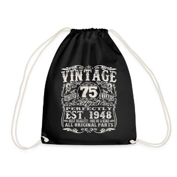 né en 1948 - 75 ans - Sac de sport léger - noir - Devant