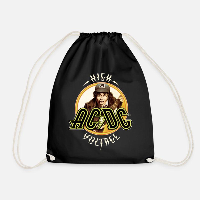 AC/DC Logo High Voltage Album Angus Young - Drawstring Bag - black