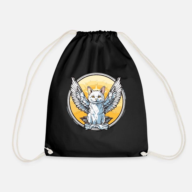 Chat avec des ailes - Sac de sport léger - noir