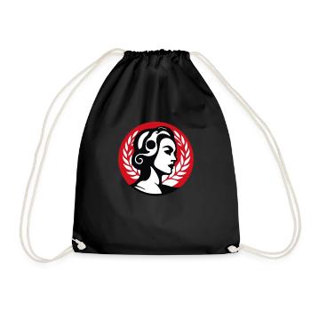 Social Woman Emblem - Drawstring Bag - black - Front