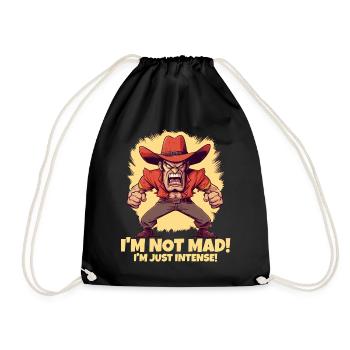 I'm not angry, just intense - Drawstring Bag - black - Front
