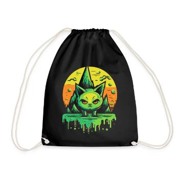 La nature, les montagnes et un chat vif - Sac de sport léger - noir - Devant