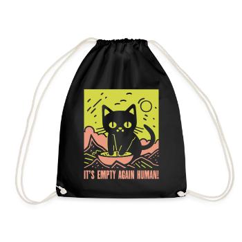 Bol de nourriture vide pour chats - Sac de sport léger - noir - Devant