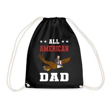 USA Flagge | Patriot Patriotismus Amerika Geschenk - Turnbeutel - Schwarz - Vorne