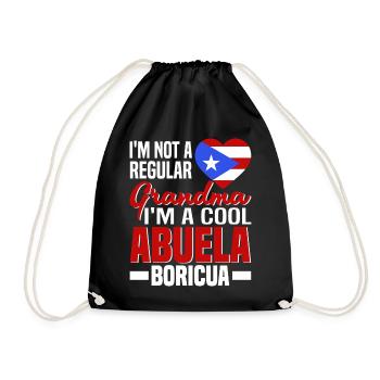 Puerto Rico Flagge | Puerto Ricaner Geschenkideen - Turnbeutel - Schwarz - Vorne