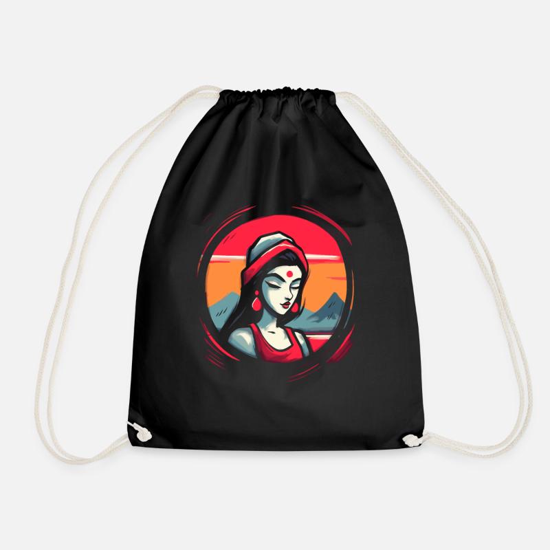 Orientalische Prinzessin - Turnbeutel - Schwarz