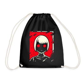 Dessin animé Anime Manga Dark Girl - Sac de sport léger - noir - Devant