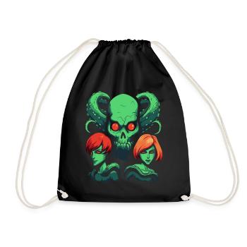 Dessins animés Amis de la pieuvre - Sac de sport léger - noir - Devant