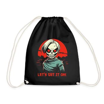 Cartoon Manga Anime Zombie Ghoul - Let’s Get It On - Sac de sport léger - noir - Devant