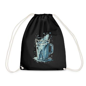 Un verre d’eau doit toujours être gratuit - Sac de sport léger - noir - Devant