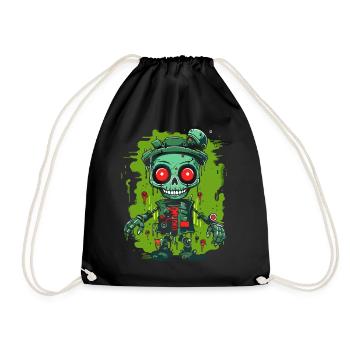 Slime and Robots - Drawstring Bag - black - Front