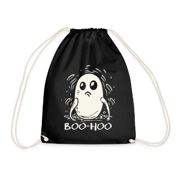 The Disappointed, Sad-Funny Little Ghost - Drawstring Bag - black - Front