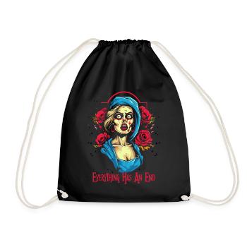 Everything has an end, roses and beauty - Drawstring Bag - black - Front