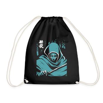 Japanese Horror Ghost - Drawstring Bag - black - Front