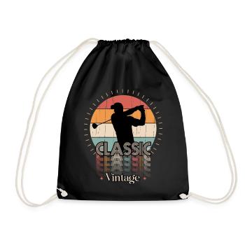 Vintage classic GOLF - Sac de sport léger - noir - Devant