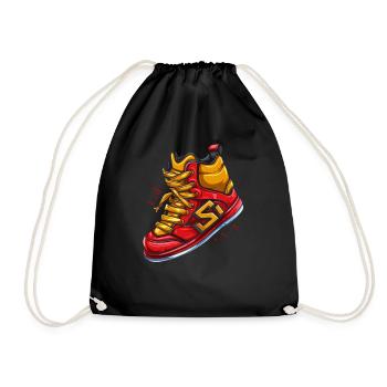 Baskets de dessin animé - Sac de sport léger - noir - Devant