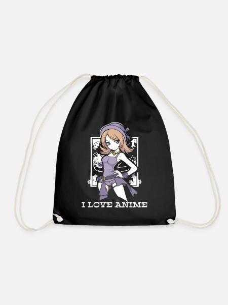 Ich liebe Anime und Manga - Turnbeutel - Schwarz