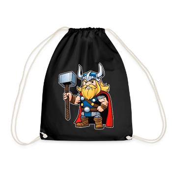 Niedlicher Thor im Comic Style - Turnbeutel - Schwarz - Vorne