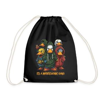 The Platypus Walk the Street Ducks - Drawstring Bag - black - Front