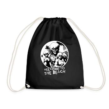Bienvenue sur la plage des monstres musclés - Sac de sport léger - noir - Devant