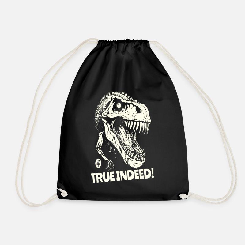 Wahrlich, ein Dinosaurierschädel - Turnbeutel - Schwarz