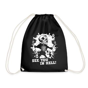Let's celebrate in hell, we'll see you in hell - Drawstring Bag - black - Front