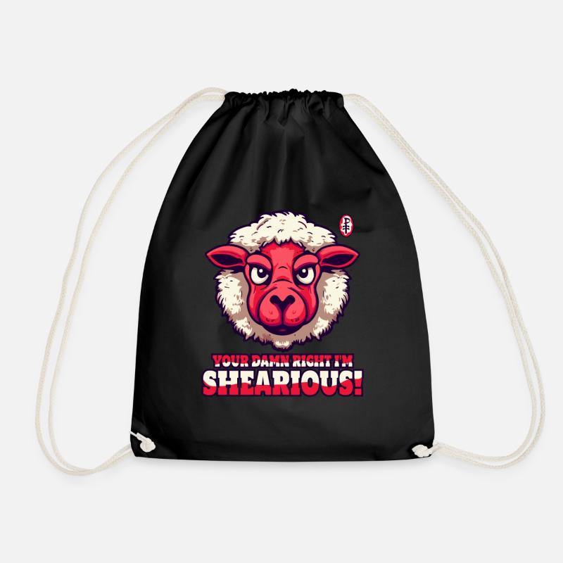 Sure, I'm a serious fucking sheephead - Drawstring Bag - black