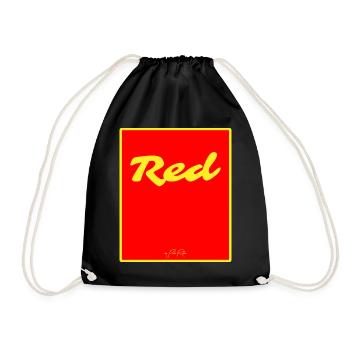 Rot - Turnbeutel - Schwarz - Vorne