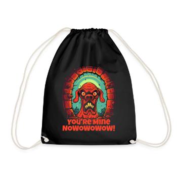 Tu es à moi maintenant, mignon chien en colère - Sac de sport léger - noir - Devant