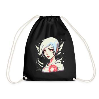Heißes Mädchen wie ich, Anime-Mädchen Kunst - Turnbeutel - Schwarz - Vorne