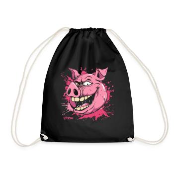 Ein wirklich gemeines Schwein - Turnbeutel - Schwarz - Vorne