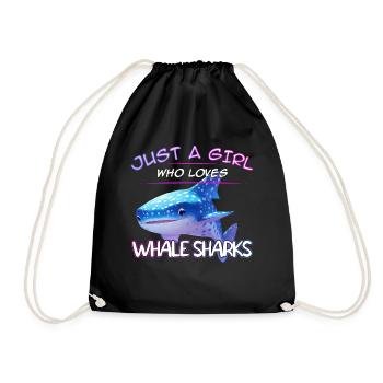 Just a Girl who loves Whale Sharks - Scuba diving - Turnbeutel - Schwarz - Vorne