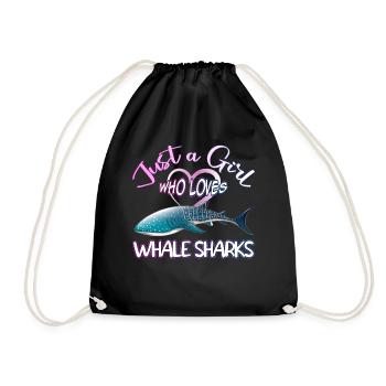 Just a Girl who loves Whale Sharks - Scuba diving - Turnbeutel - Schwarz - Vorne