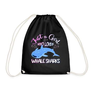 Just a Girl who loves Whale Sharks - Scuba diving - Turnbeutel - Schwarz - Vorne