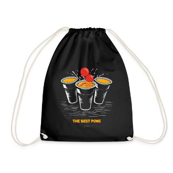 Das beste Pong ist Bier Pong - Turnbeutel - Schwarz - Vorne