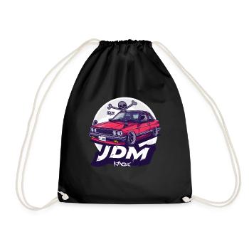Japanese Classic: Retro JDM Sports Car - Drawstring Bag - black - Front