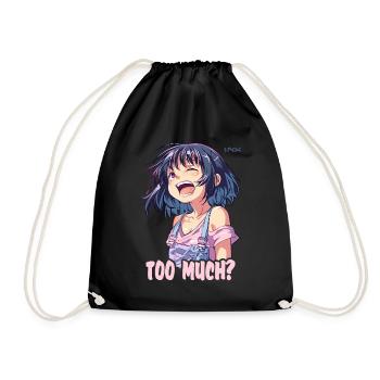Trop? Fille animée qui rit - Sac de sport léger - noir - Devant