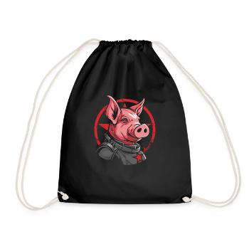 Cochon étoilé - Sac de sport léger - noir - Devant