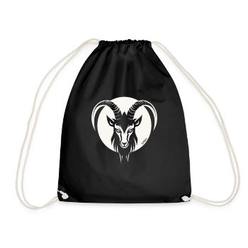 Le motif d’un bouc, d’un bouc - Sac de sport léger - noir - Devant