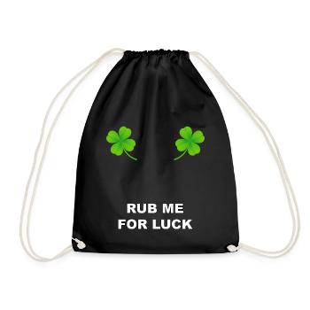 Rub me for luck - Drawstring Bag - black - Front