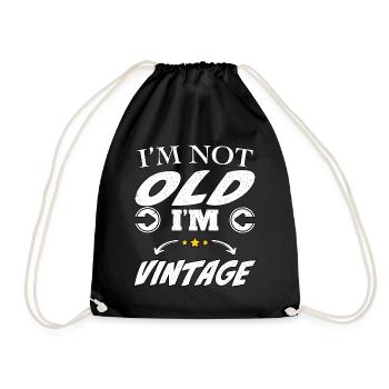 Je ne suis pas vieux, je suis vintage - Sac de sport léger - noir - Devant