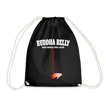 Bouddha ventre frotter ici pour avoir de la chance - Sac de sport léger - noir - Devant