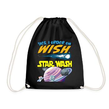 Yes, I order on Wish - Star Wash - Turnbeutel - Schwarz - Vorne