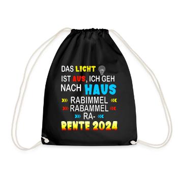 Rente 2024 - Kinderlied St. Martin - Turnbeutel - Schwarz - Vorne