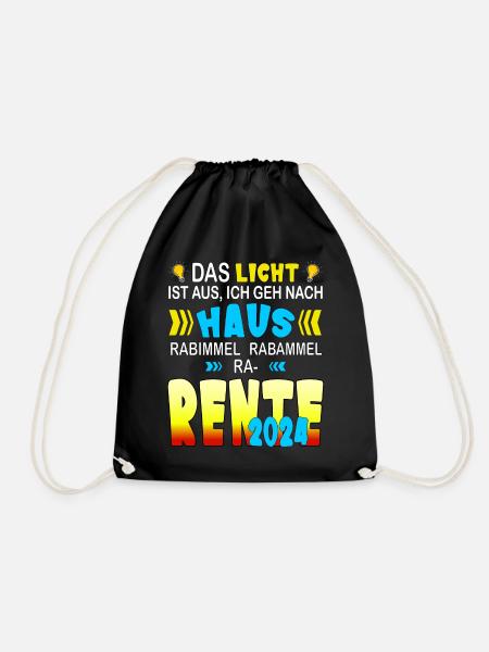 Rente 2024 - Kinderlied St. Martin - Turnbeutel - Schwarz