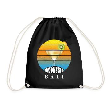 Bali - Indonesien - Turnbeutel - Schwarz - Vorne