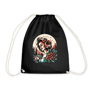 Roses are red - Drawstring Bag - black - Front