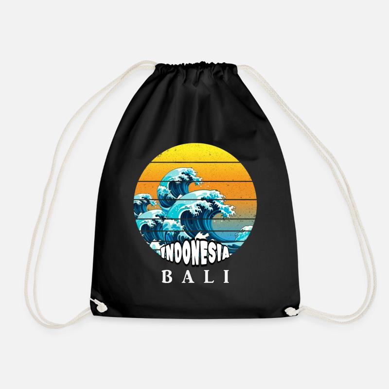 Bali - Indonesien - Turnbeutel - Schwarz